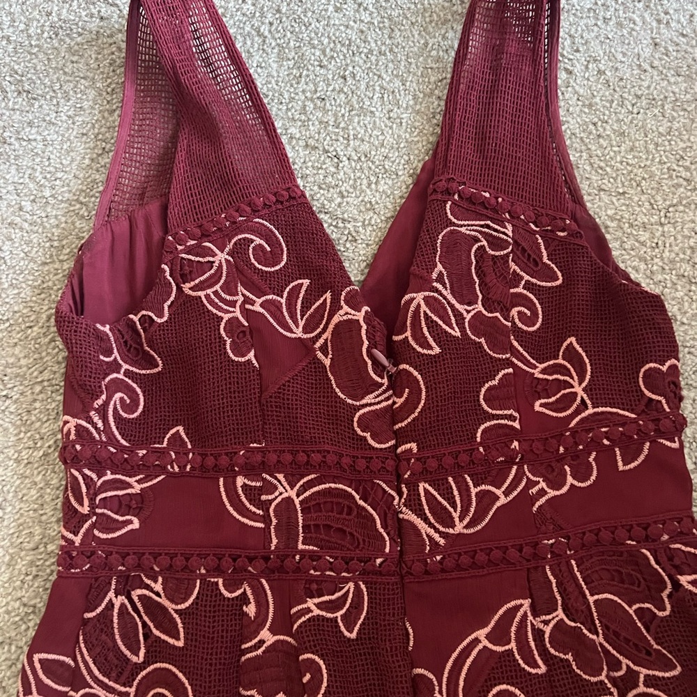 Anthropologie Burgundy Lace Dress - Picture 6 of 6
